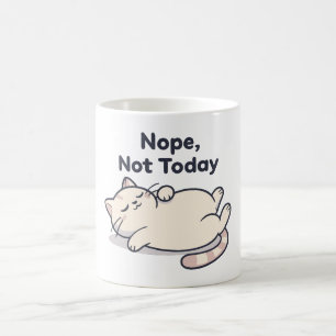 Taza De Café Divertida Gato Perezoso No Hoy – Rega