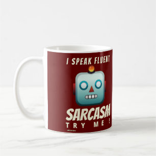 taza de café divertida "HABLO SARCASMO FLUENTE"