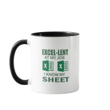 Taza de café divertida hoja de cálculo de Excel pa