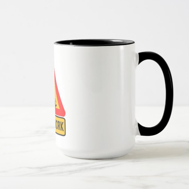 Taza de café divertida Hombres trabajando (Derecha)