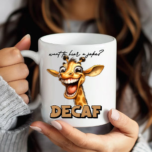 Taza de café divertida jirafa humorística