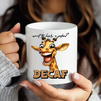 Taza de café divertida jirafa humorística