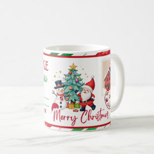 Taza de café divertida lista de travieso o bueno