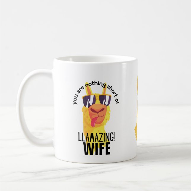 Taza De Café DIVERTIDA LLAMA, eres la increíble MADRE MAMÁ NANA (Izquierda)