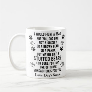 Taza De Café Divertida Lucha Personalizada Un Oso Para Tu Padre