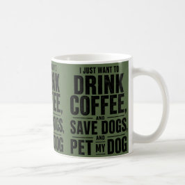 Taza de café divertida para amantes de los perros
