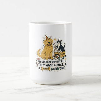 Taza de café divertida para amantes de perros y ga