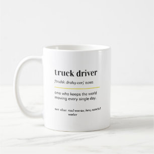 Taza de café divertida para camioneros