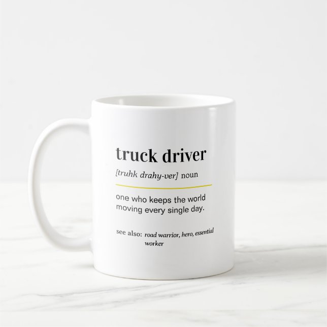 Taza de café divertida para camioneros (Izquierda)