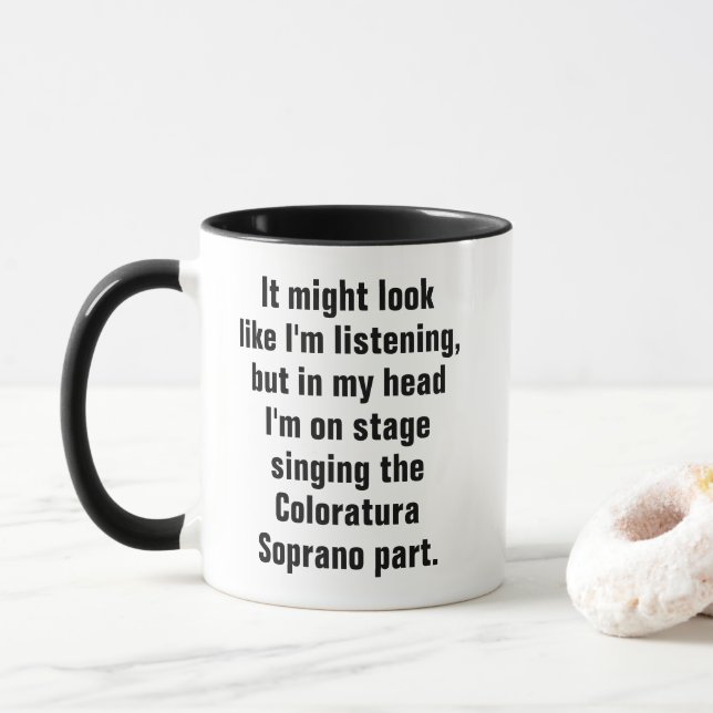 Taza de café divertida para cantantes de ópera par (Con donut)