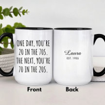Taza de café divertida para el Día del Padre y 70