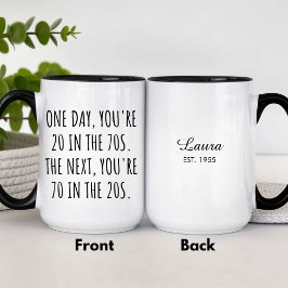 Taza de café divertida para el Día del Padre y 70