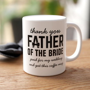 Taza de café divertida para el padre de la novia c