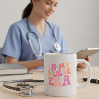 taza de café divertida para enfermeras en mi era d