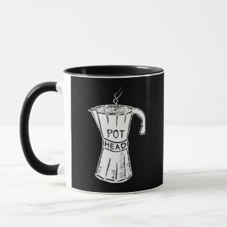 Taza de café divertida para fumetas en negro