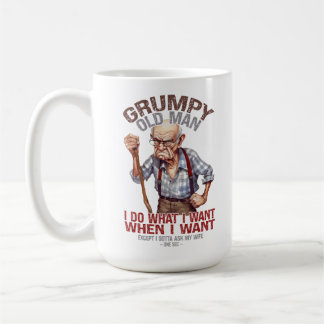 Taza de café divertida para hombre gruñón y viejo