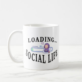 Taza de café divertida para introvertidos: cargand