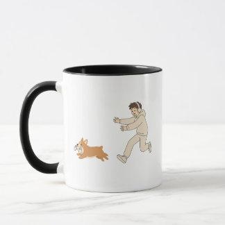 Taza de café divertida para jugadores con perro Co