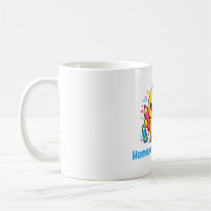 Taza de café divertida para la escuela con pollito
