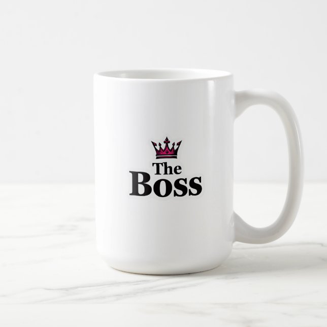 Taza de café divertida para líderes con corona par (Derecha)