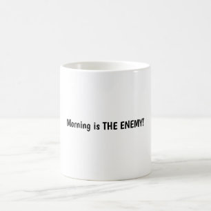 Taza de café divertida para noctámbulos ¡La mañana