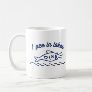 Taza de café divertida para pescadores que dice Me