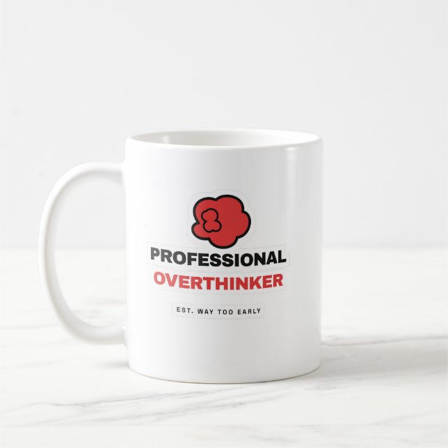 Taza De Café Divertida Pensador Profesional (Izquierda)