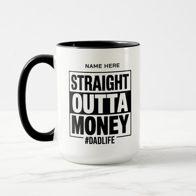 Taza de café divertida personalizada para el Día d (Izquierda)