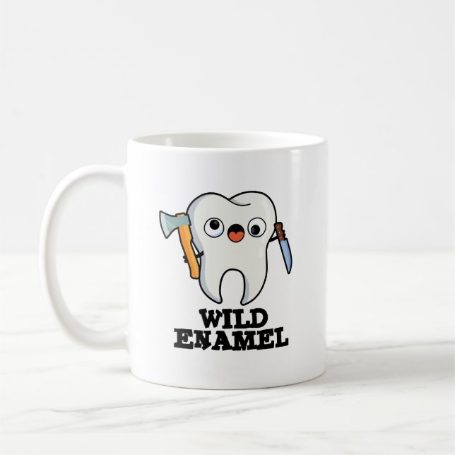 Taza De Café Divertida pícara de dientes de animales salvajes d (Izquierda)