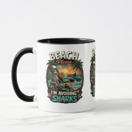 Taza de café divertida: Playa, por favor, estoy ev