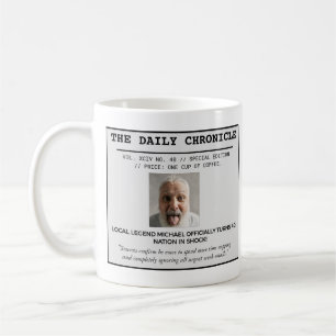 Taza De Café Divertida portada de periódico vintage para ocasió