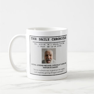 Taza De Café Divertida portada de periódico vintage para ocasió