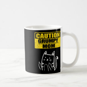 Taza De Café Divertida Precaución Gruñona Mamá Sarcástica Amant
