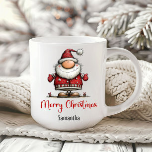 Taza De Café Divertida Santa Claus Con Fantasía Ju