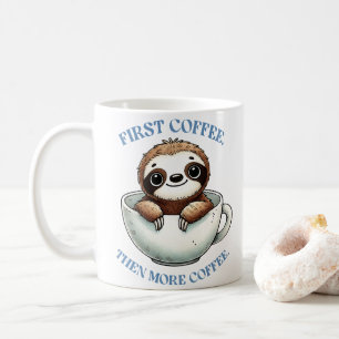 Taza De Café Divertida sublimación de Sloth