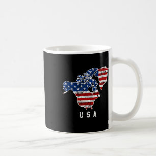 Taza De Café Divertida visión de Trump del mapa de EE. UU. con