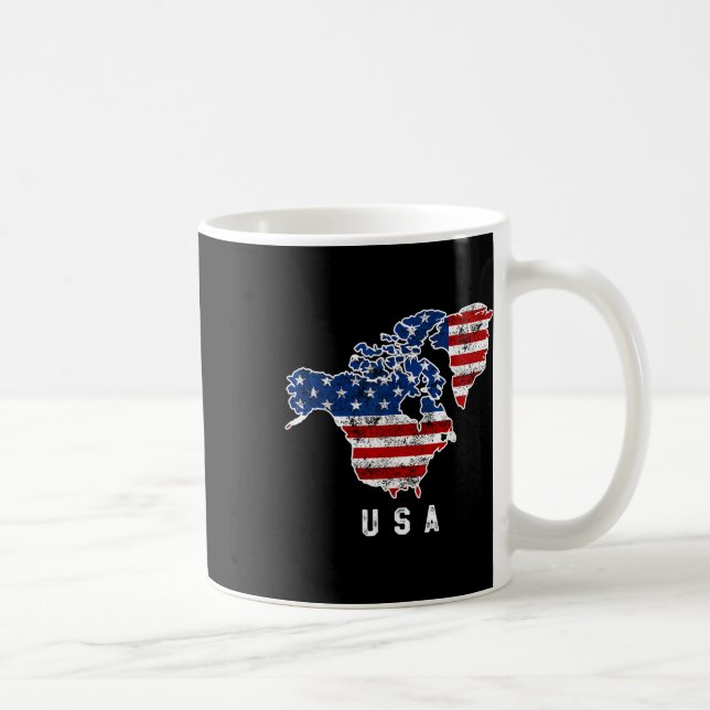Taza De Café Divertida visión de Trump del mapa de EE. UU. con  (Derecha)