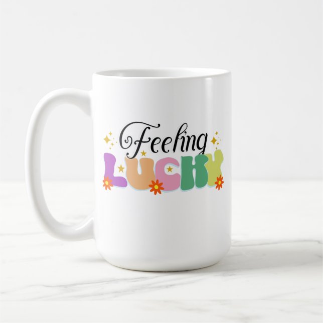 Taza de café divertida y colorida (Izquierda)