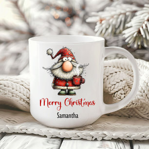 Taza de café divertida y extravagante de Papá Noel
