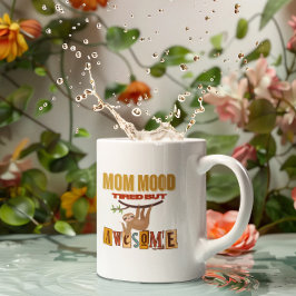 Taza De Café Divertida y Giftful Mom Shirt - Corte Sloth MomMoo