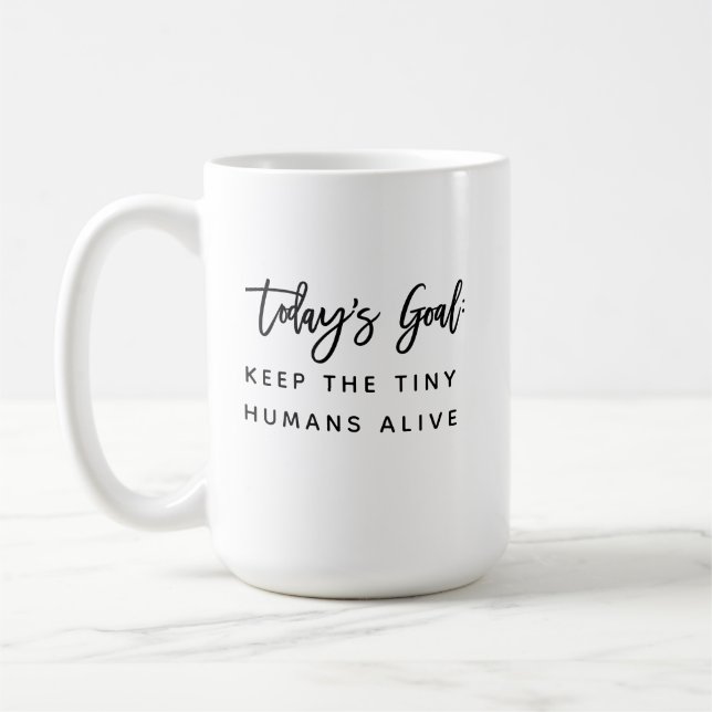 Taza de café divertida y moderna con frase de moda (Izquierda)