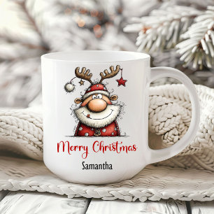 Taza de café divertida y original de Papá Noel dib