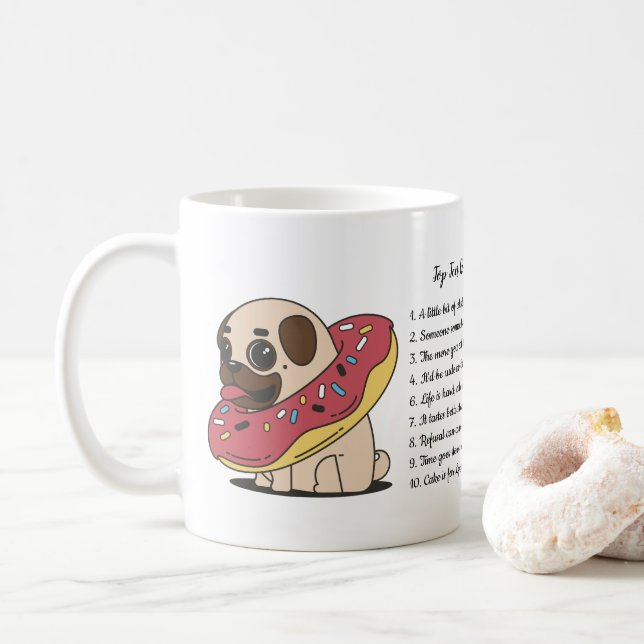 Taza De Café Divertidas 10 Razones Principales para Comer Cake  (Con donut)