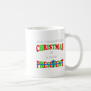 Taza De Café Divertidas Navidades de Trump contra los votantes