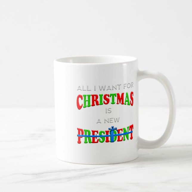 Taza De Café Divertidas Navidades de Trump contra los votantes  (Derecha)