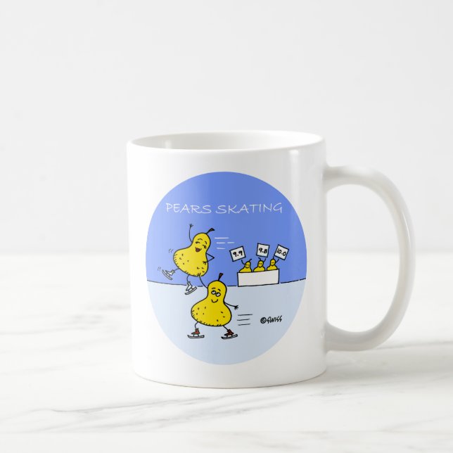 Taza De Café Divertidas parejas de Personalizados de patinaje a (Derecha)
