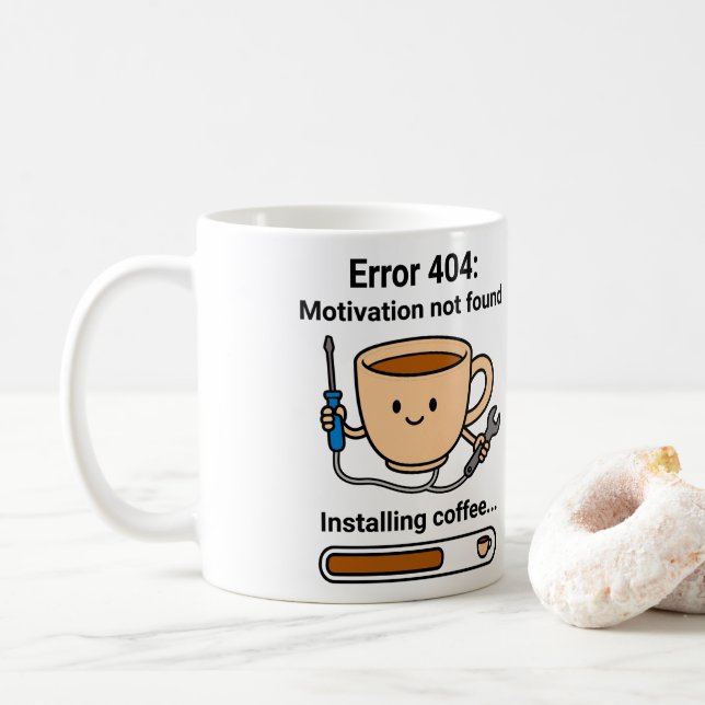 Taza De Café Divertido (Con donut)