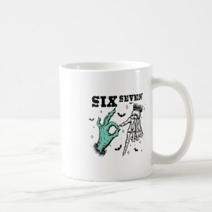 Taza De Café Divertido 67 Meme Espeluznante Esqueleto Seis Siet