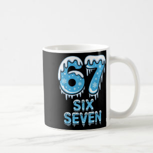 Taza De Café Divertido 67 Seis Siete Meme Hielo Nieve Invierno