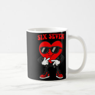 Taza De Café Divertido 6 7 Meme Corazón Gen Alfa Seis Siete 67